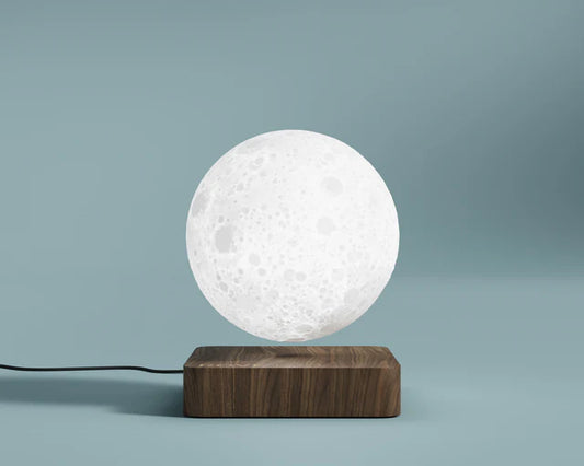 Anti-Gravity Lunar Lamp - Walnut Finish
