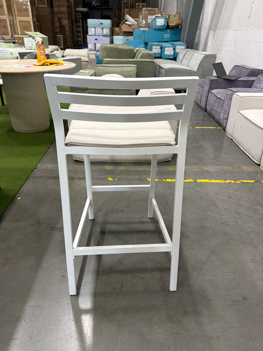 Linnea Outdoor Barstool - Palisades, White Frame