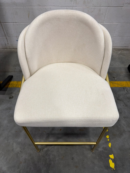 Angelo Counter Stool - Modern Felt: Alesund, Brass Base