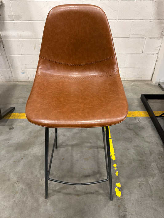 Sample Counter Stool - Brown Leather