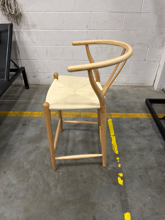 Wishbone Counter Stool - Natural, Natural Base