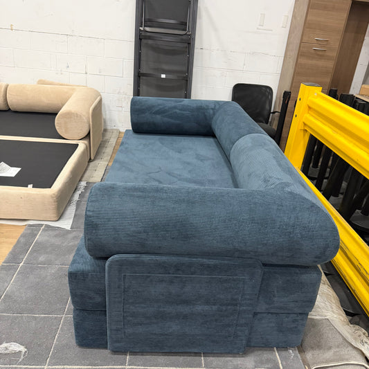 S8 Sleeper Sofa Bed - Performance Weave: Nebula Blue