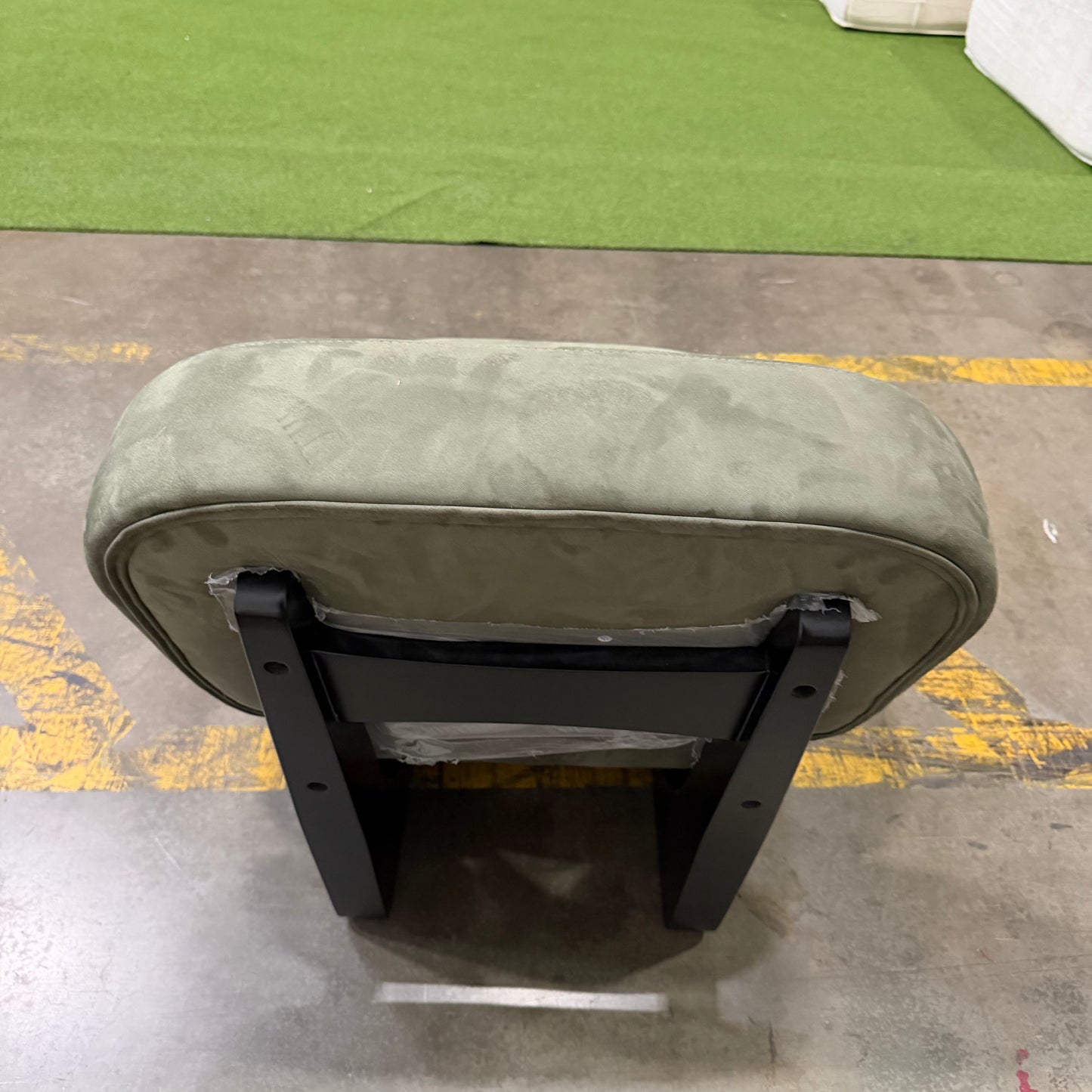 Toro Lounge Chair - Venice Vegan Suede: Sage, Ebony