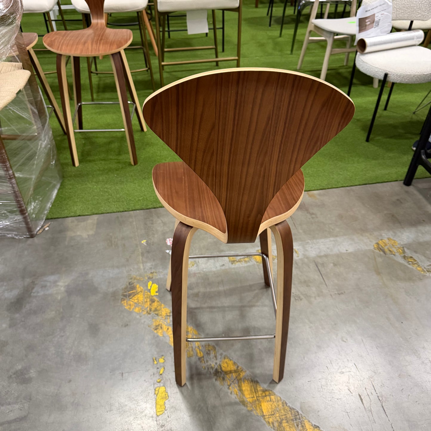 Norman Counter Stool - Walnut Veneer