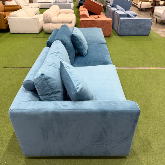 Milo Custom Open End Sofa - Plush Velvet: Solstice