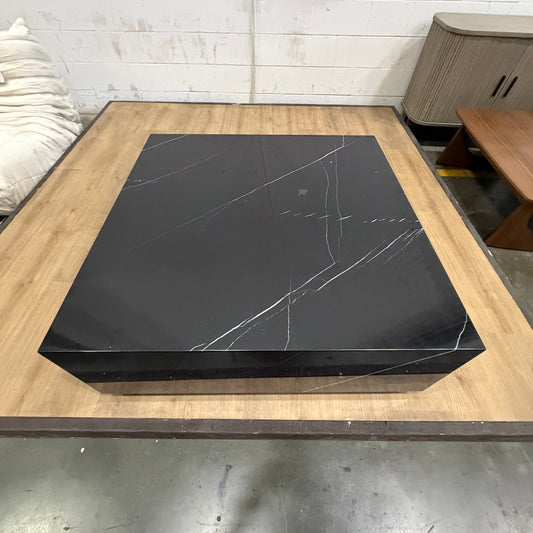 Liza Coffee Table Grande - Marble: Black Marble, 40x40in