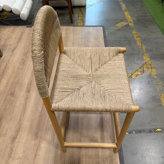 Sample Monti Counter Stool - Seagrass Cord, Natural Stain