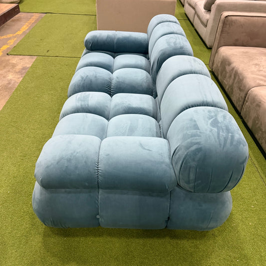Belia Custom Loveseat - Plush Velvet: Solstice