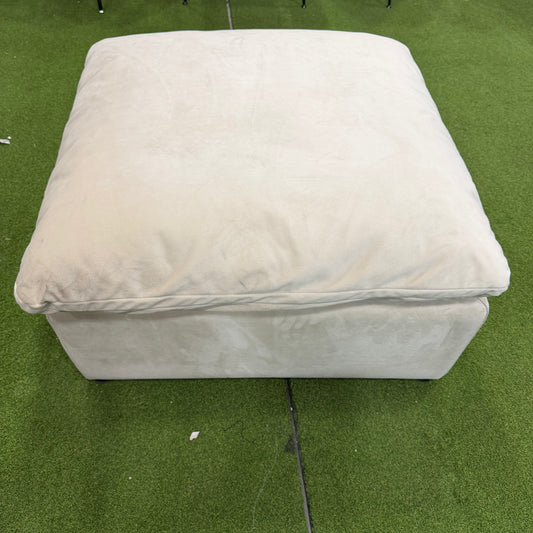 Nuvo Ottoman - Venice Vegan Suede: Chiffon