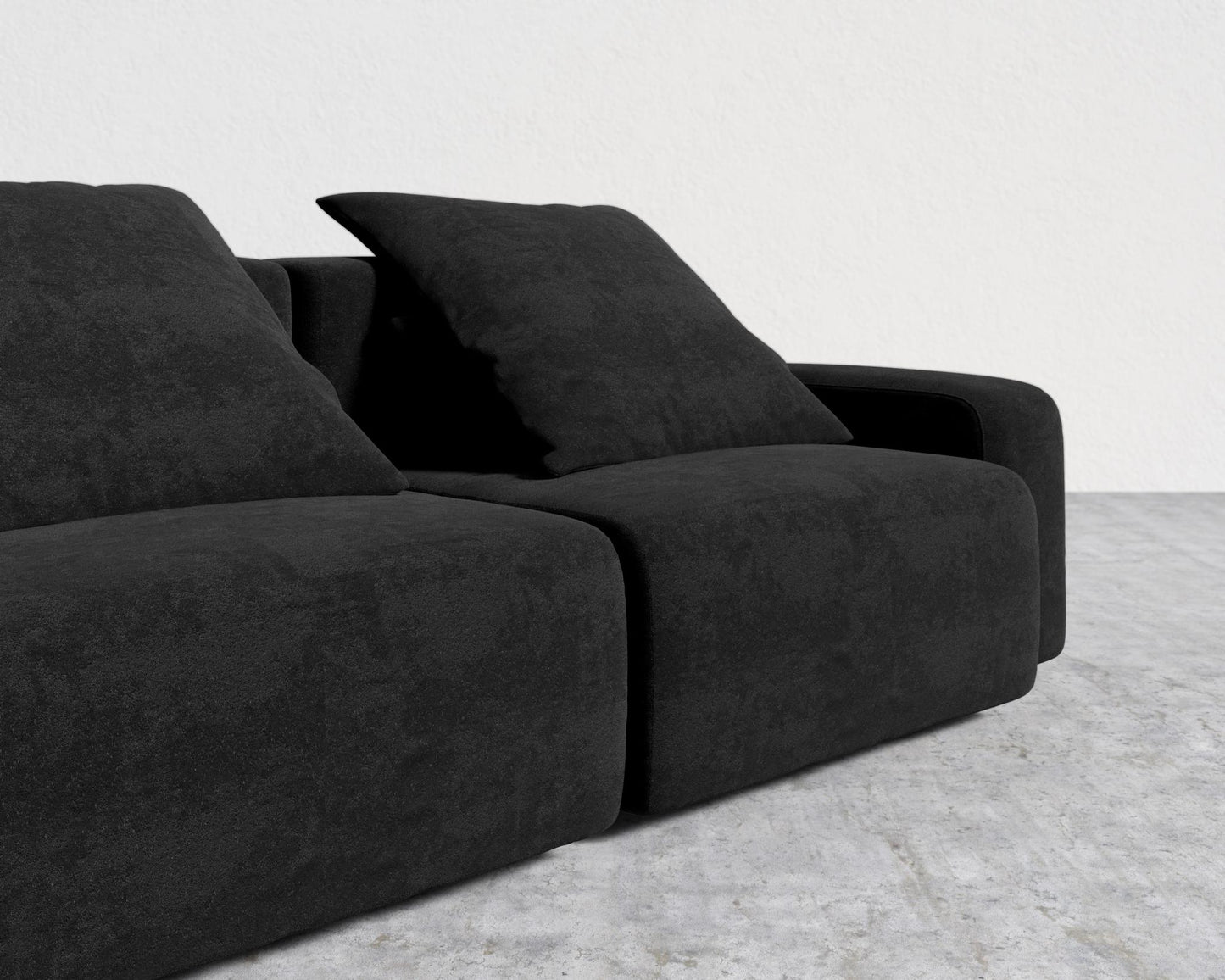 Kaye Sofa L - Large, Essential Cloud Weave - Obsidian