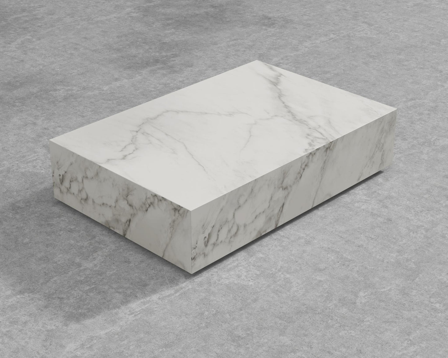 Liza Coffee Table Grande - Black - Liza Outdoor, 40" x 40" | 102 x 102cm, White Calacatta Ceramic