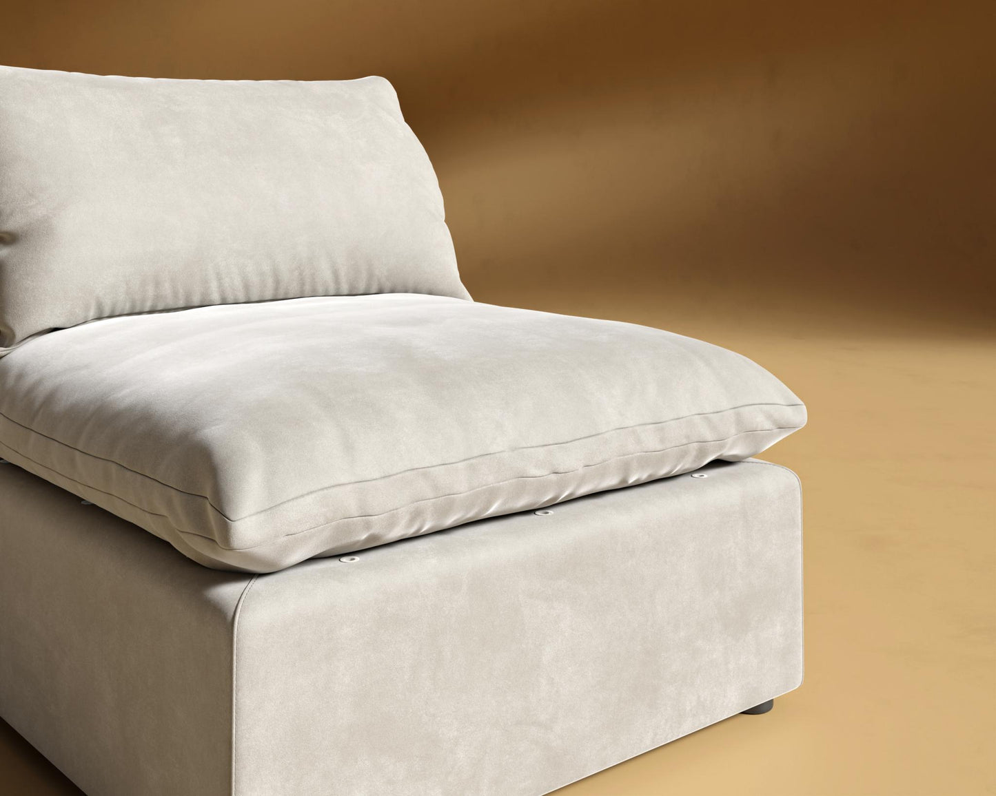 Nuvo Armless - Venice Vegan Suede - Latte