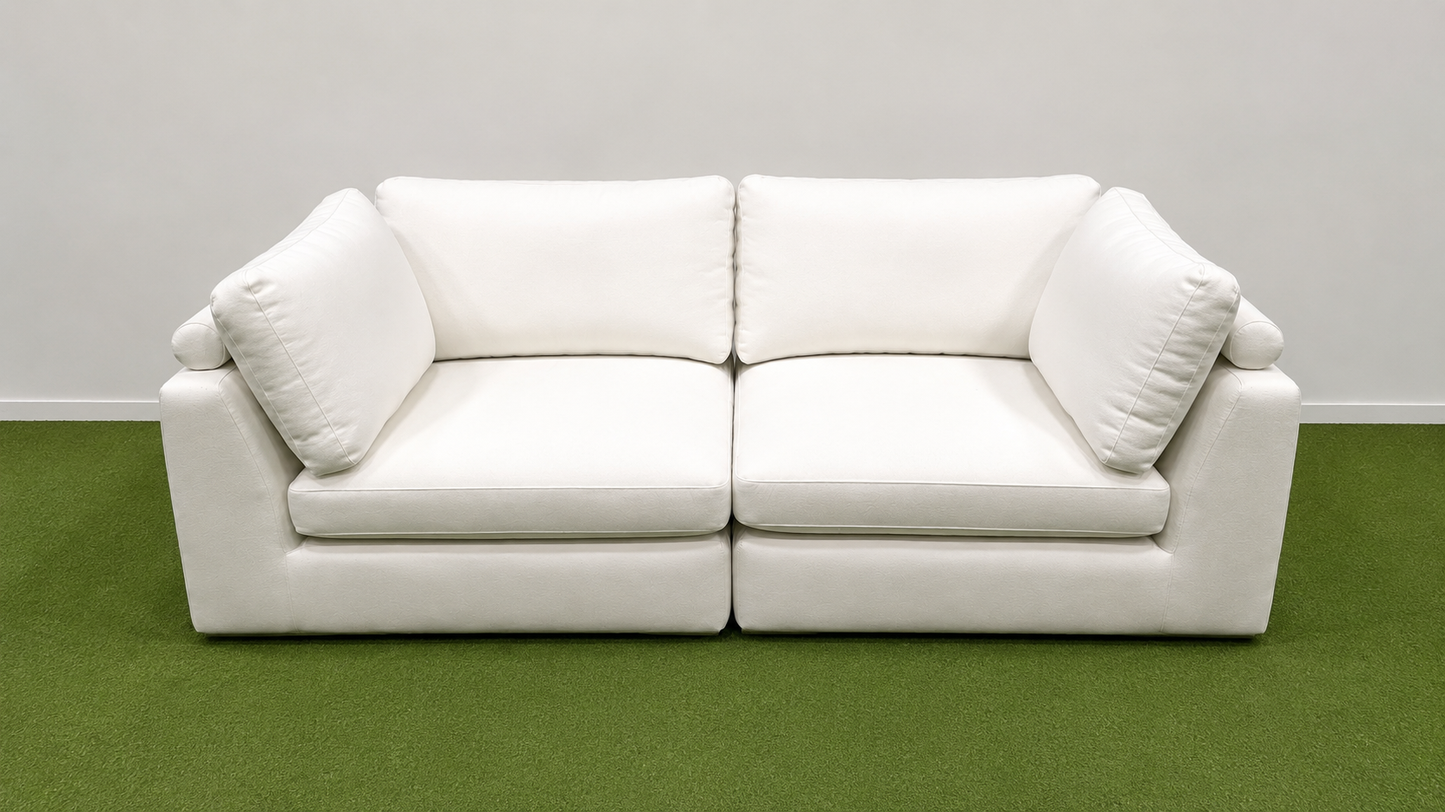 Milo Sofa Compact - Performance Linen: Swan