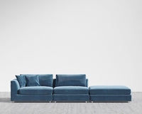 Milo Custom Open End Sofa - Plush Velvet: Solstice