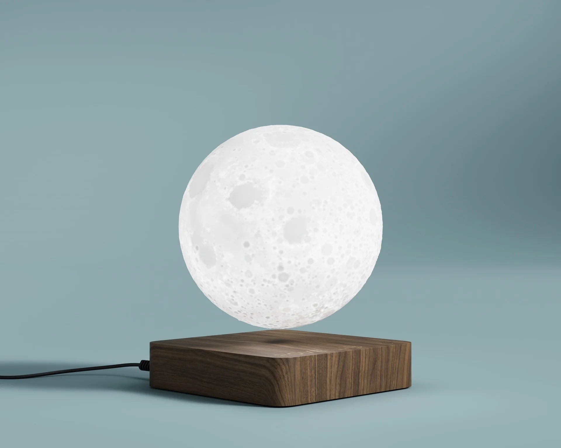 Anti-Gravity Lunar Lamp - Walnut Finish