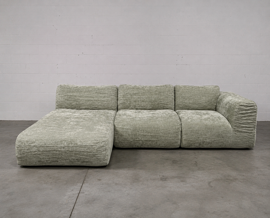 Atelier Sectional Sofa - Performance Weave: Krypton Green, Left Hand Facing