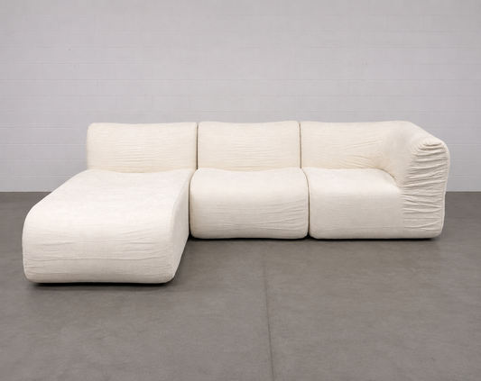 Atelier Sectional Sofa - Performance Weave: Helium Cloud, Left Hand Facing