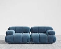 Belia Custom Loveseat - Plush Velvet: Solstice