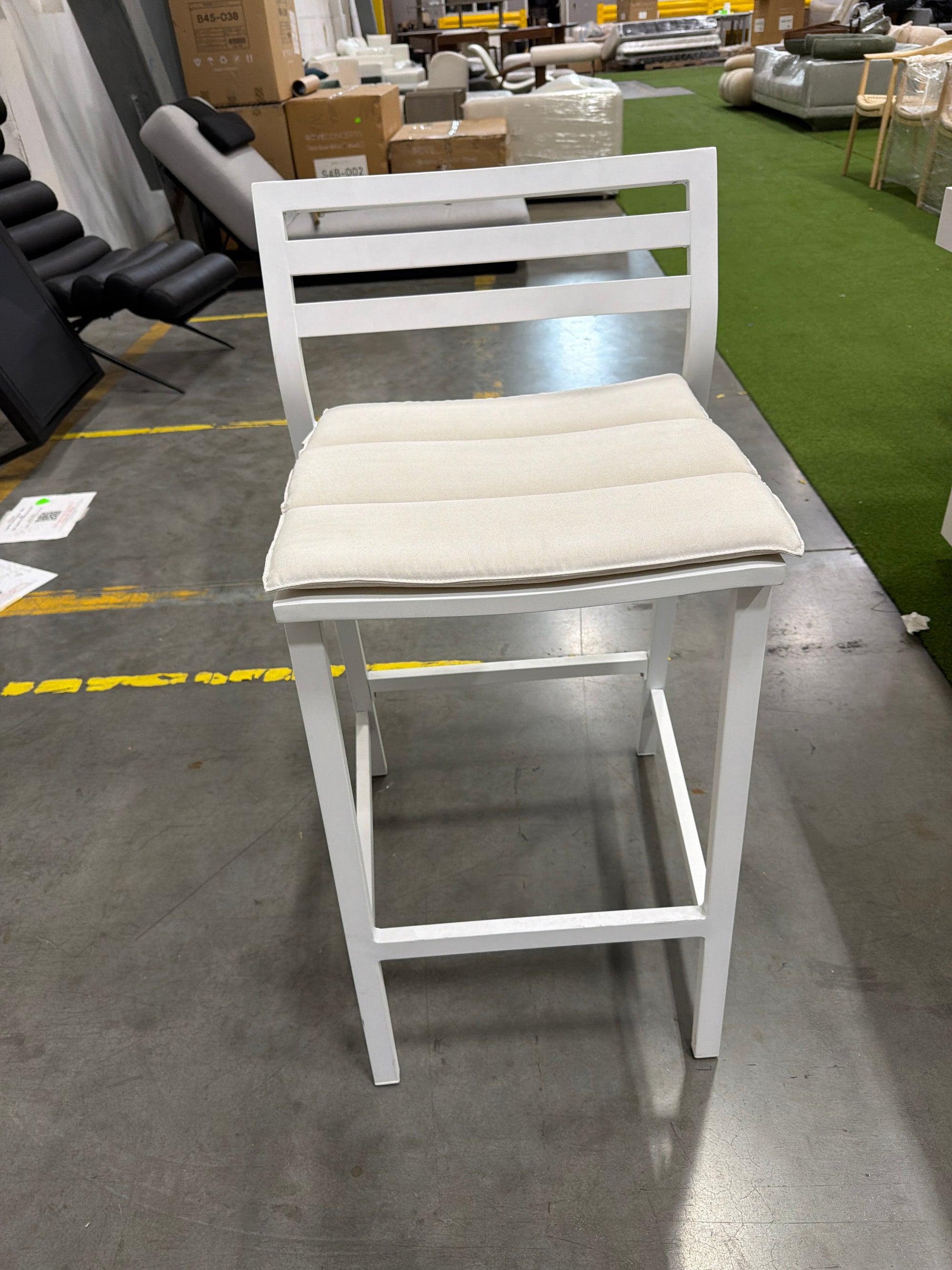 Linnea Outdoor Barstool - Palisades, White Frame
