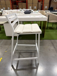 Linnea Outdoor Barstool - Palisades, White Frame