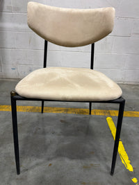 Geno Dining Chair - Venice Vegan Suede: Latte, Black Base