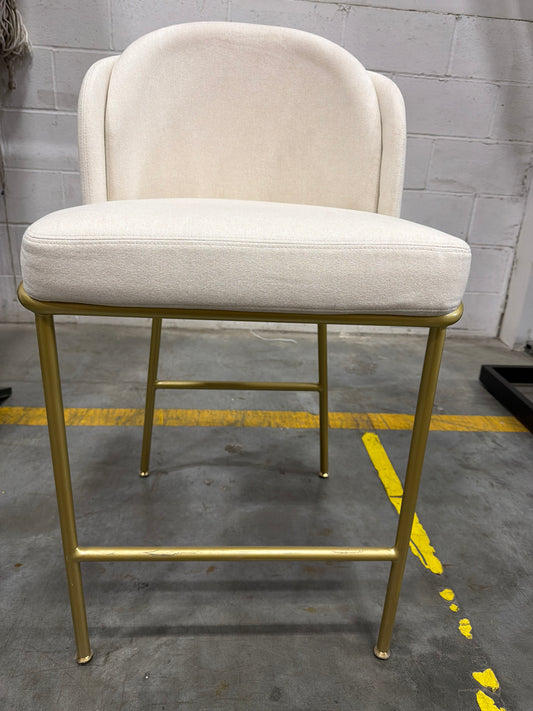 Angelo Counter Stool - Modern Felt: Alesund, Brass Base