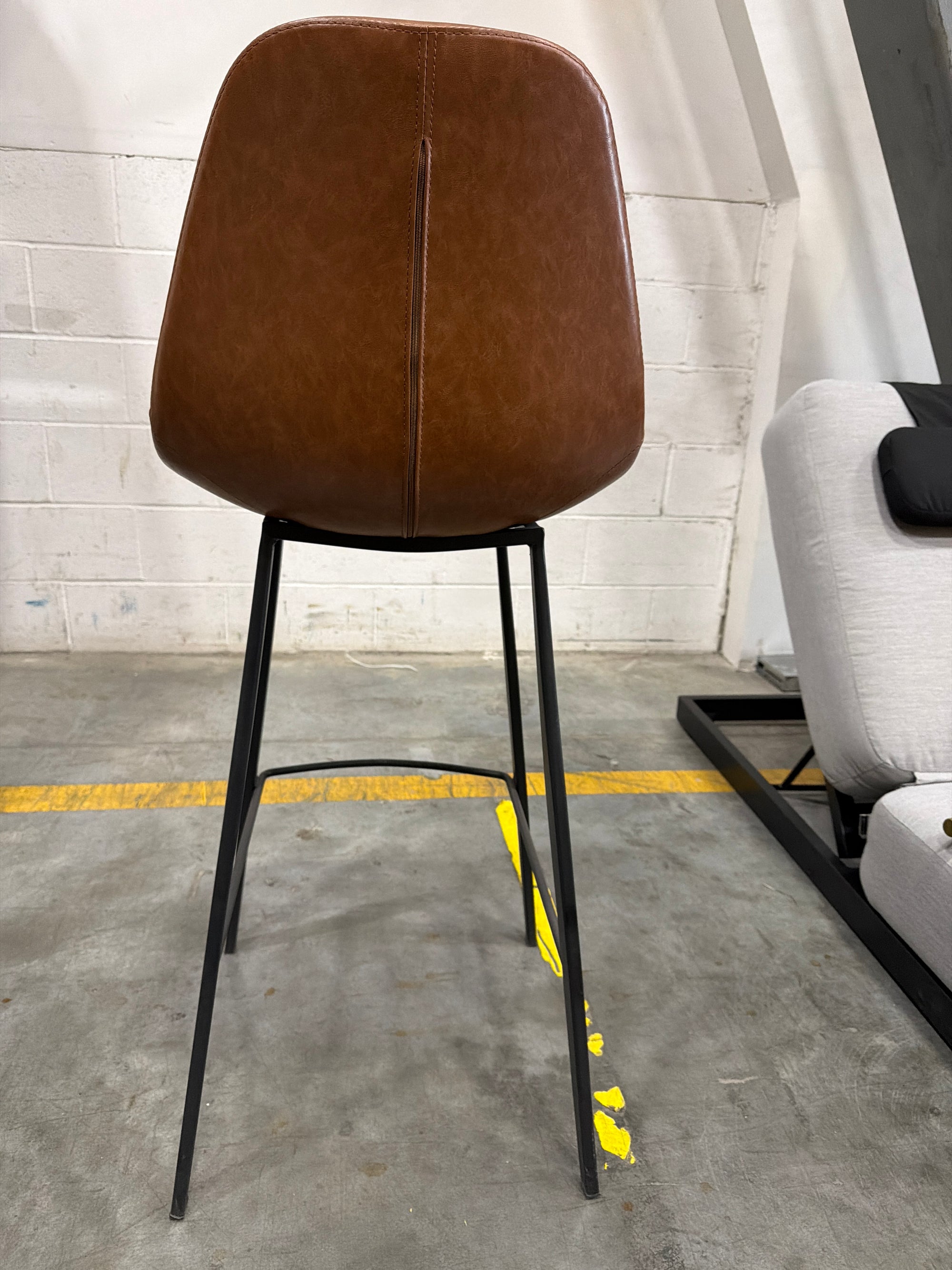 Sample Counter Stool - Brown Leather