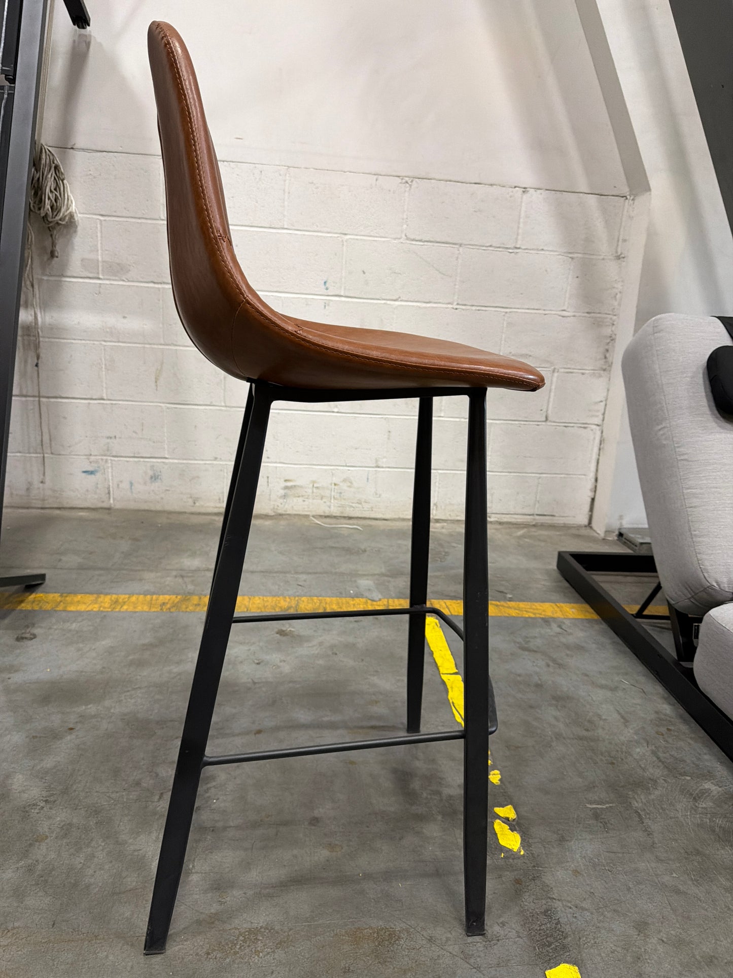 Sample Counter Stool - Brown Leather