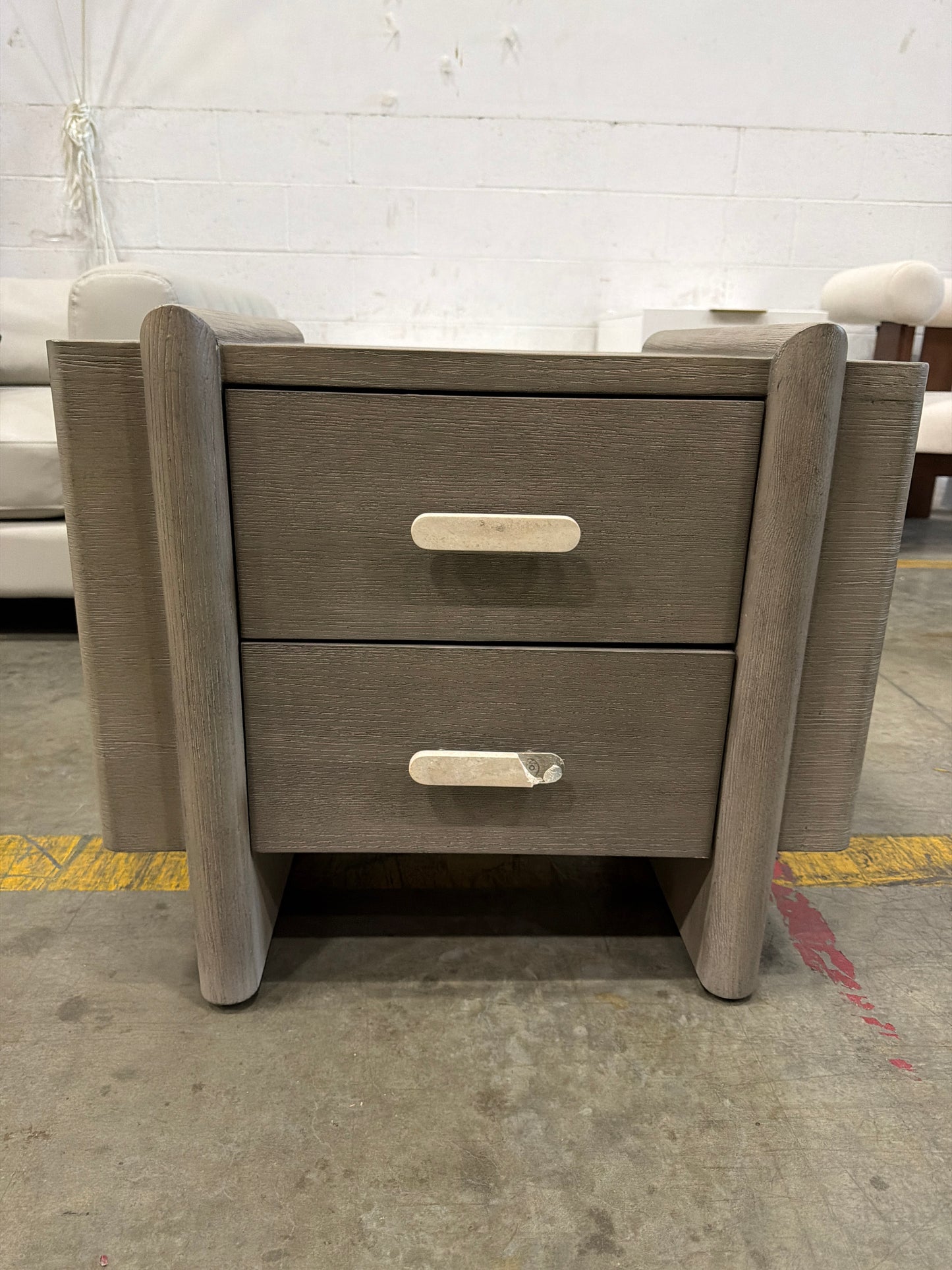 Cassia Nightstand - Grey Oak Veneer