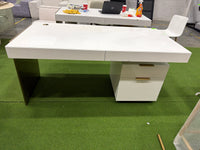 Arlo Desk - Glossy White Lacquer, 63"