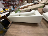 Dresden Left Arm Sofa - Microfiber Leather: Trento Eggshell