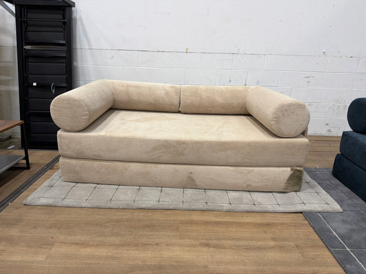 S8 Sleeper Sofa Bed - Performance Corduroy: Lunar Dune