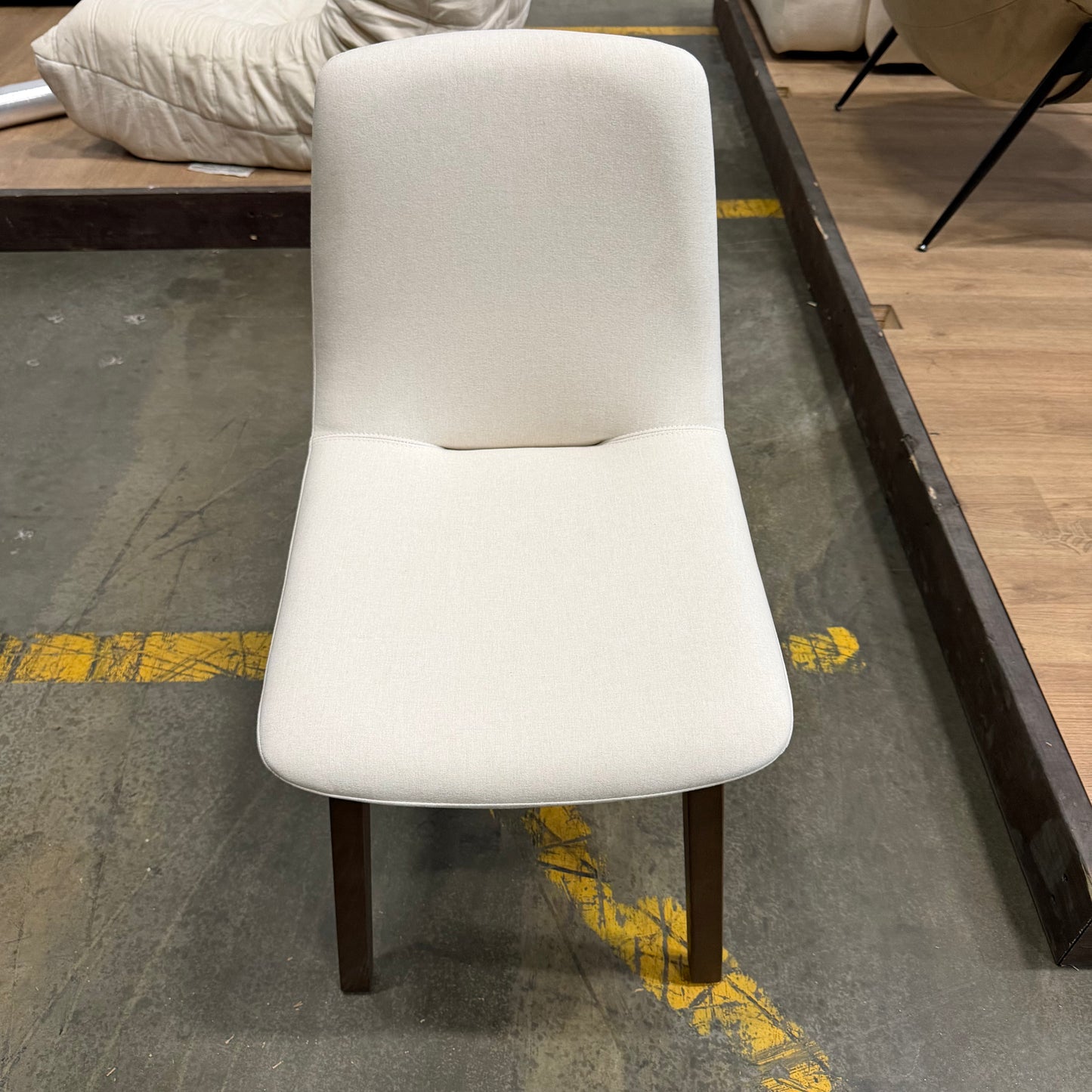 Aubrey Side Chair - Modern Felt: Alesund, Walnut Stain