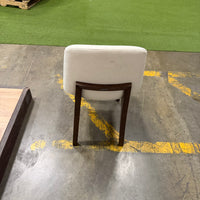 Aubrey Side Chair - Modern Felt: Alesund, Walnut Stain