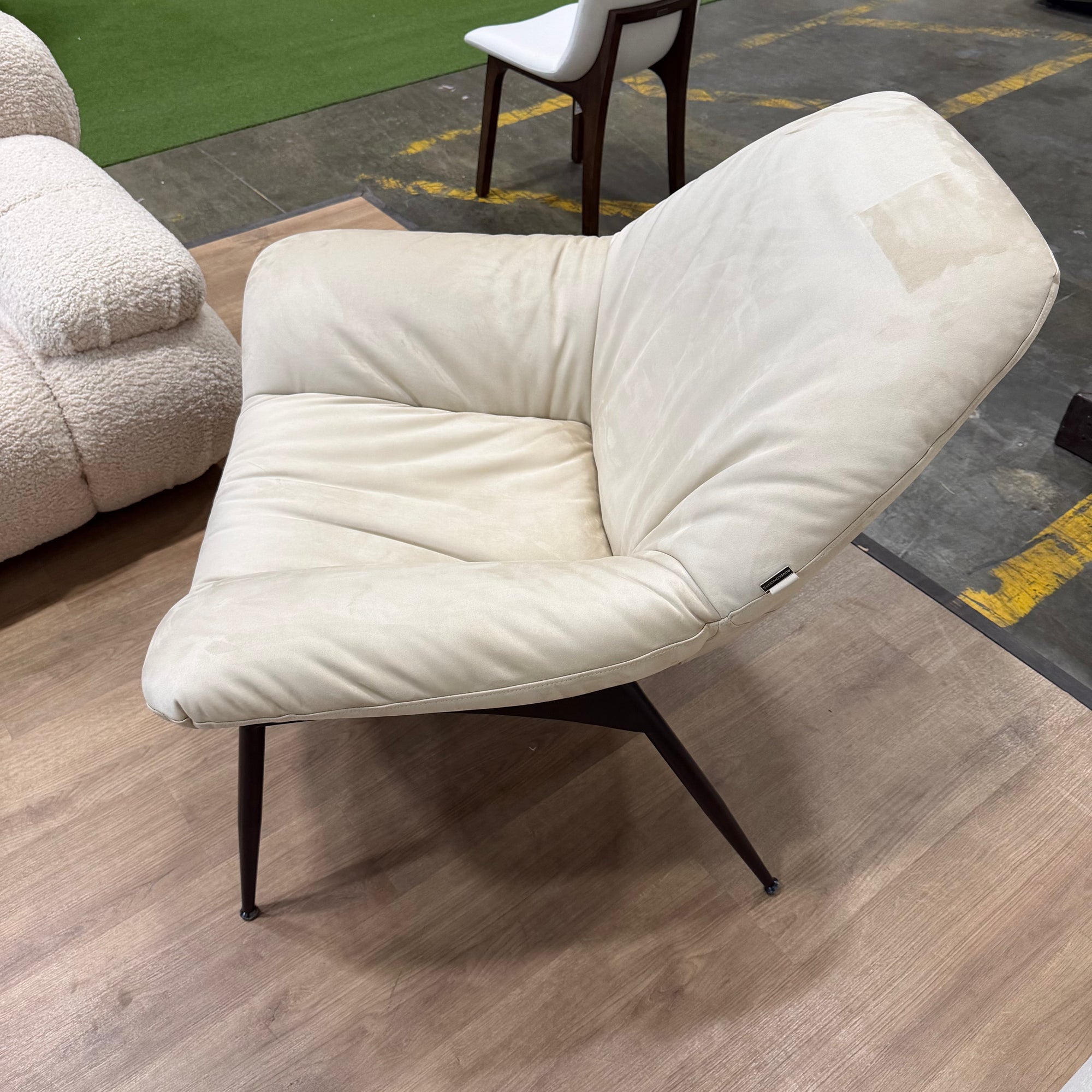 Davos Lounge Chair - Venice Vegan Suede: Latte