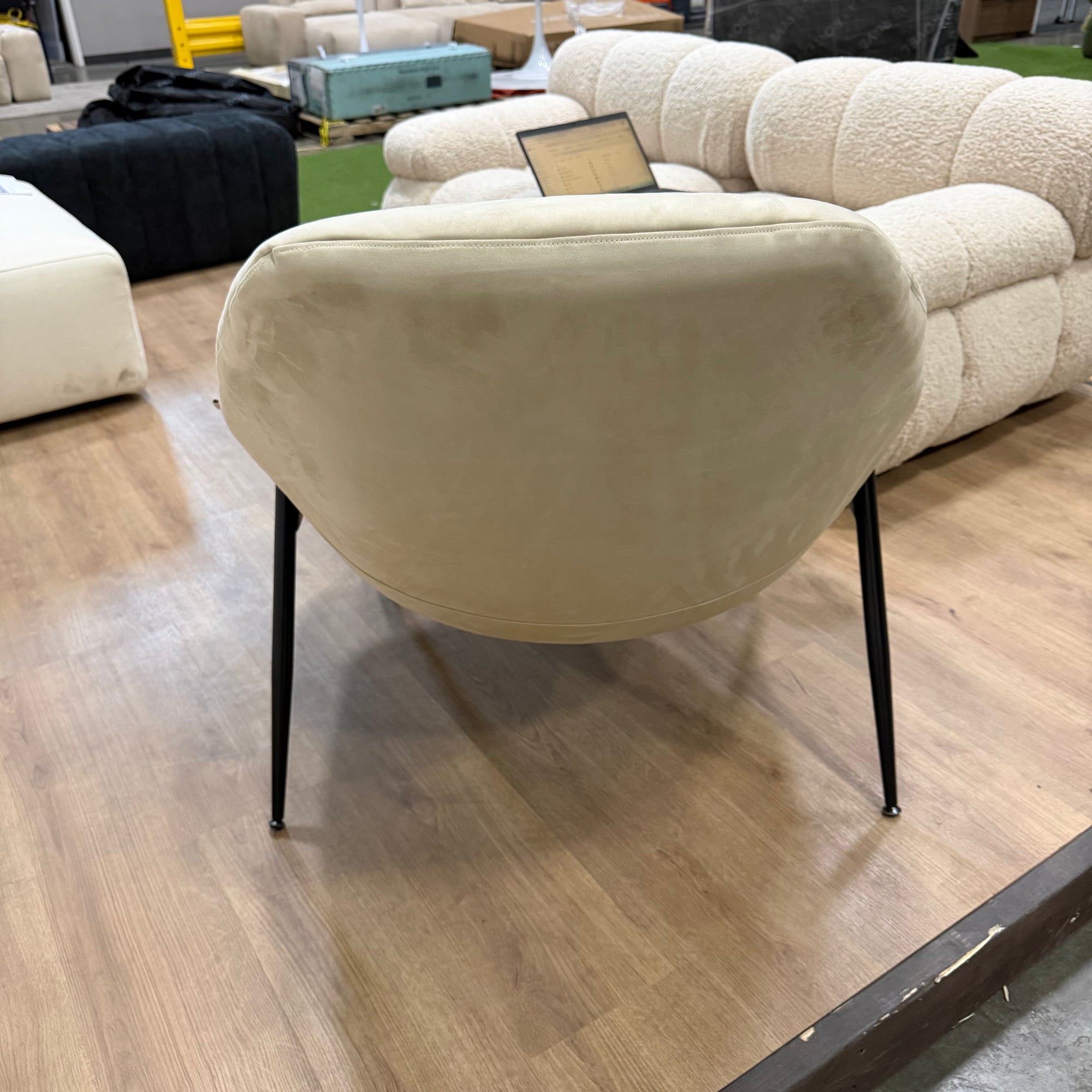 Davos Lounge Chair - Venice Vegan Suede: Latte