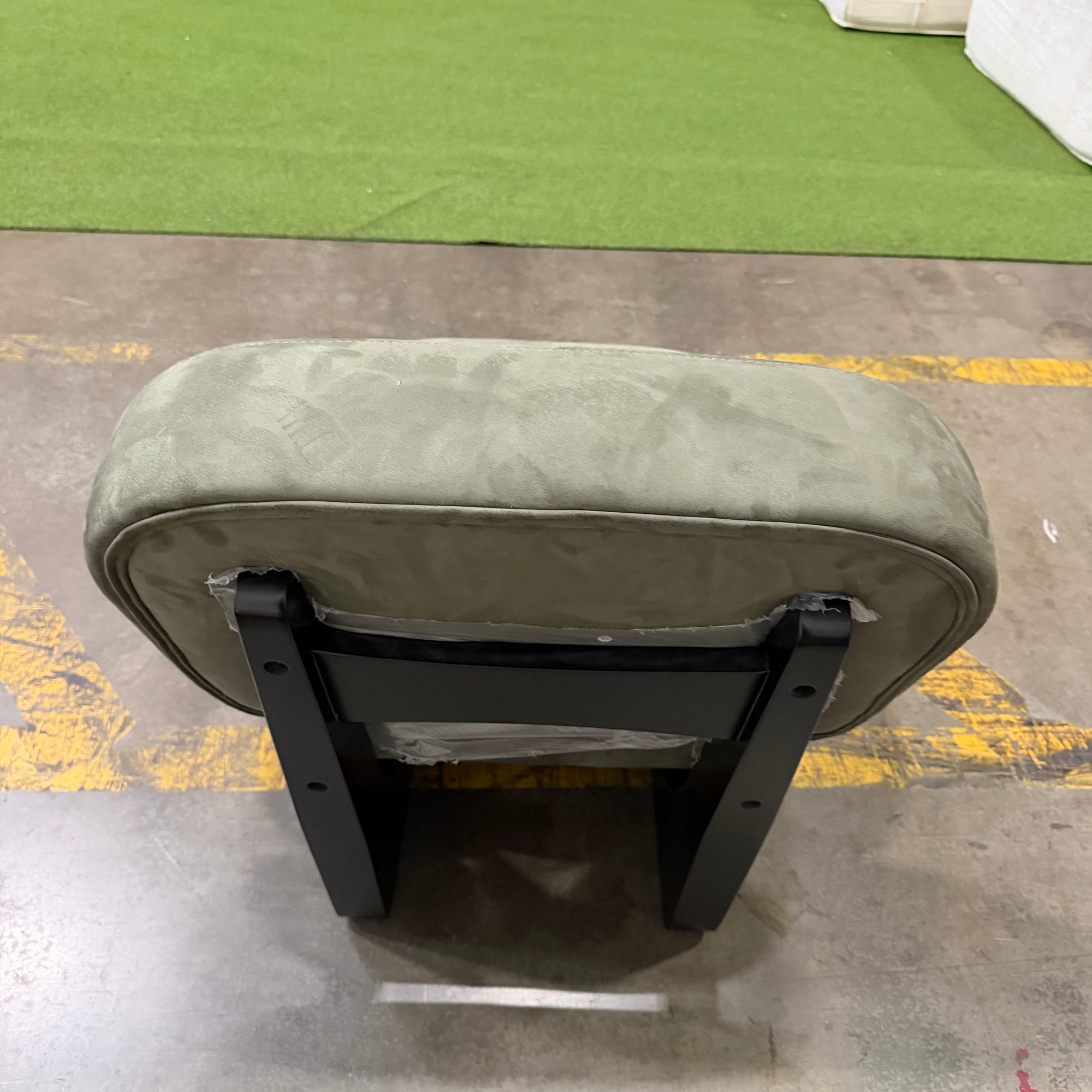 Toro Lounge Chair - Venice Vegan Suede: Sage, Ebony