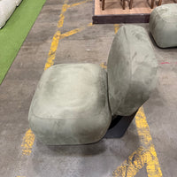 Toro Lounge Chair - Venice Vegan Suede: Sage, Ebony