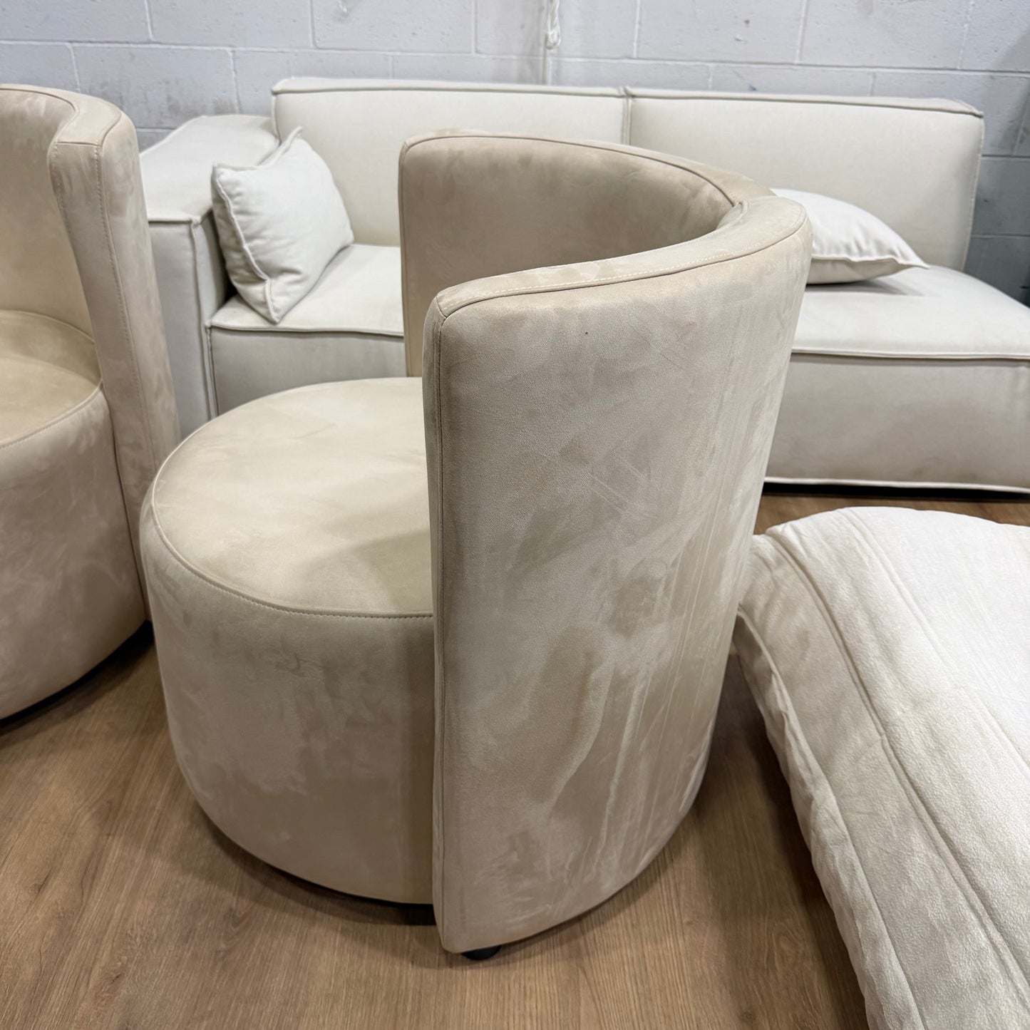 Nova Lounge Chair - Venice Vegan Suede: Latte