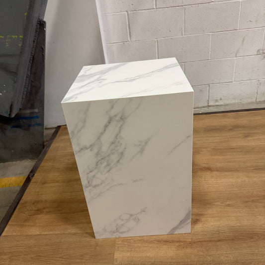 Liza Side Table - White Calacatta Ceramic