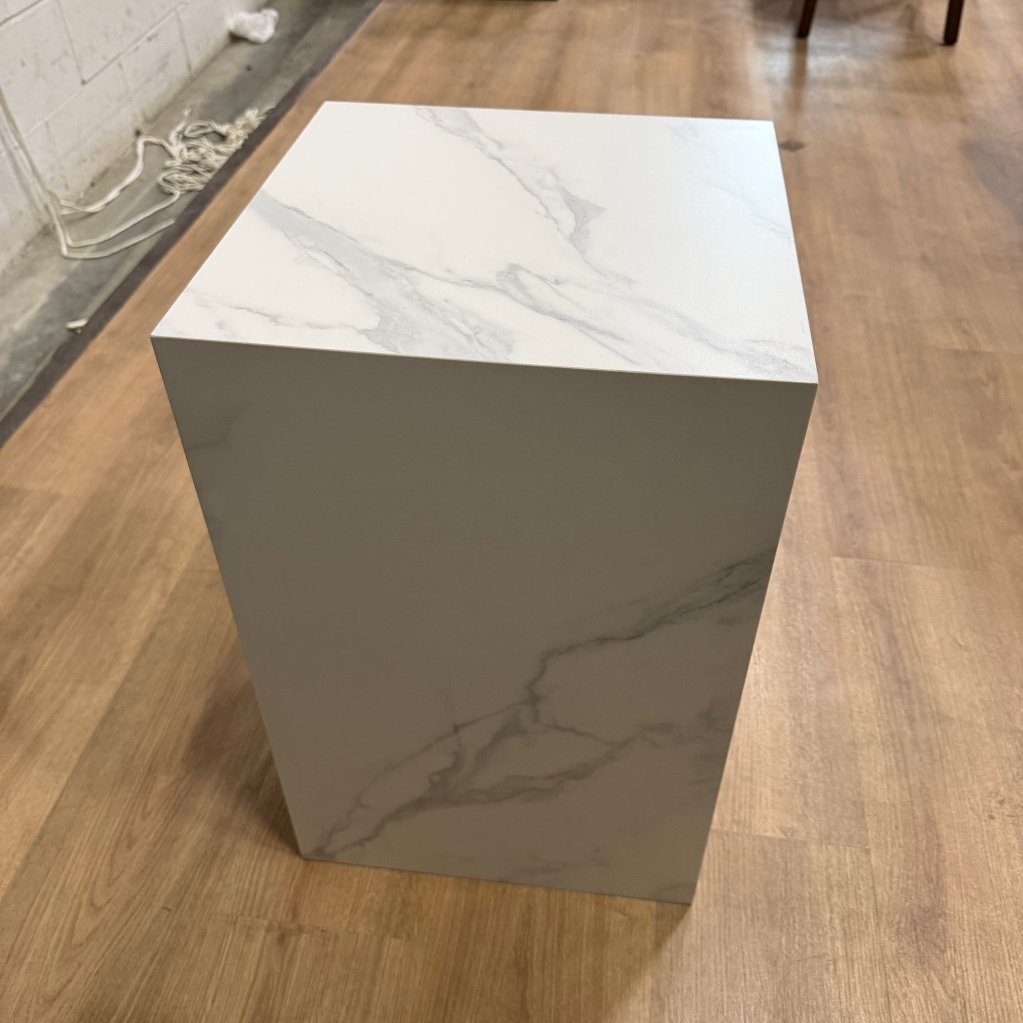 Liza Side Table - White Calacatta Ceramic