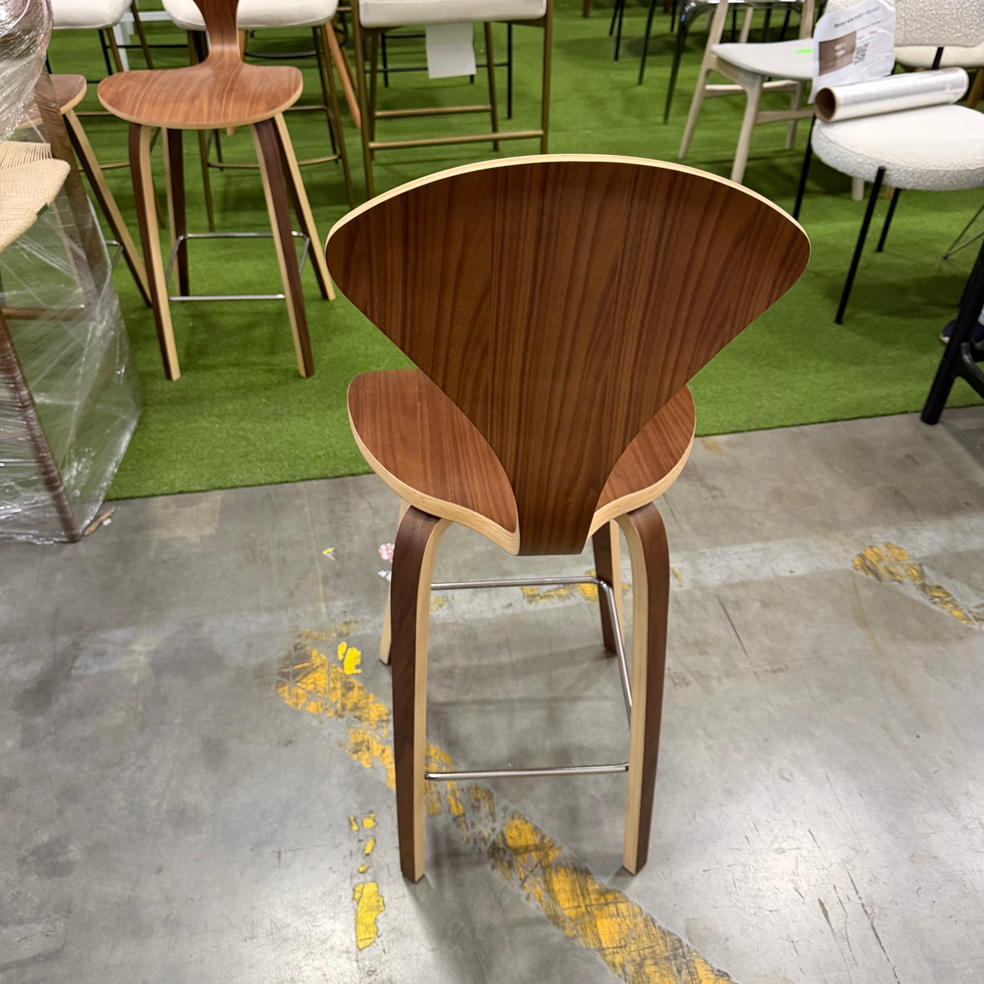 Norman Counter Stool - Walnut Veneer