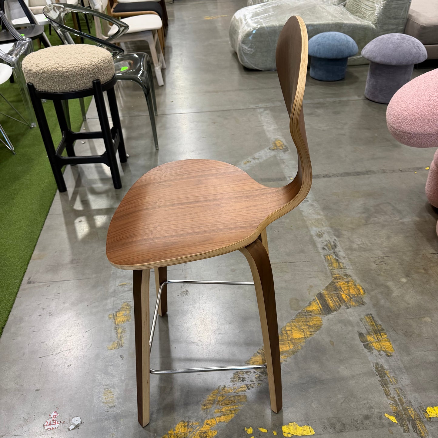 Norman Counter Stool - Walnut Veneer