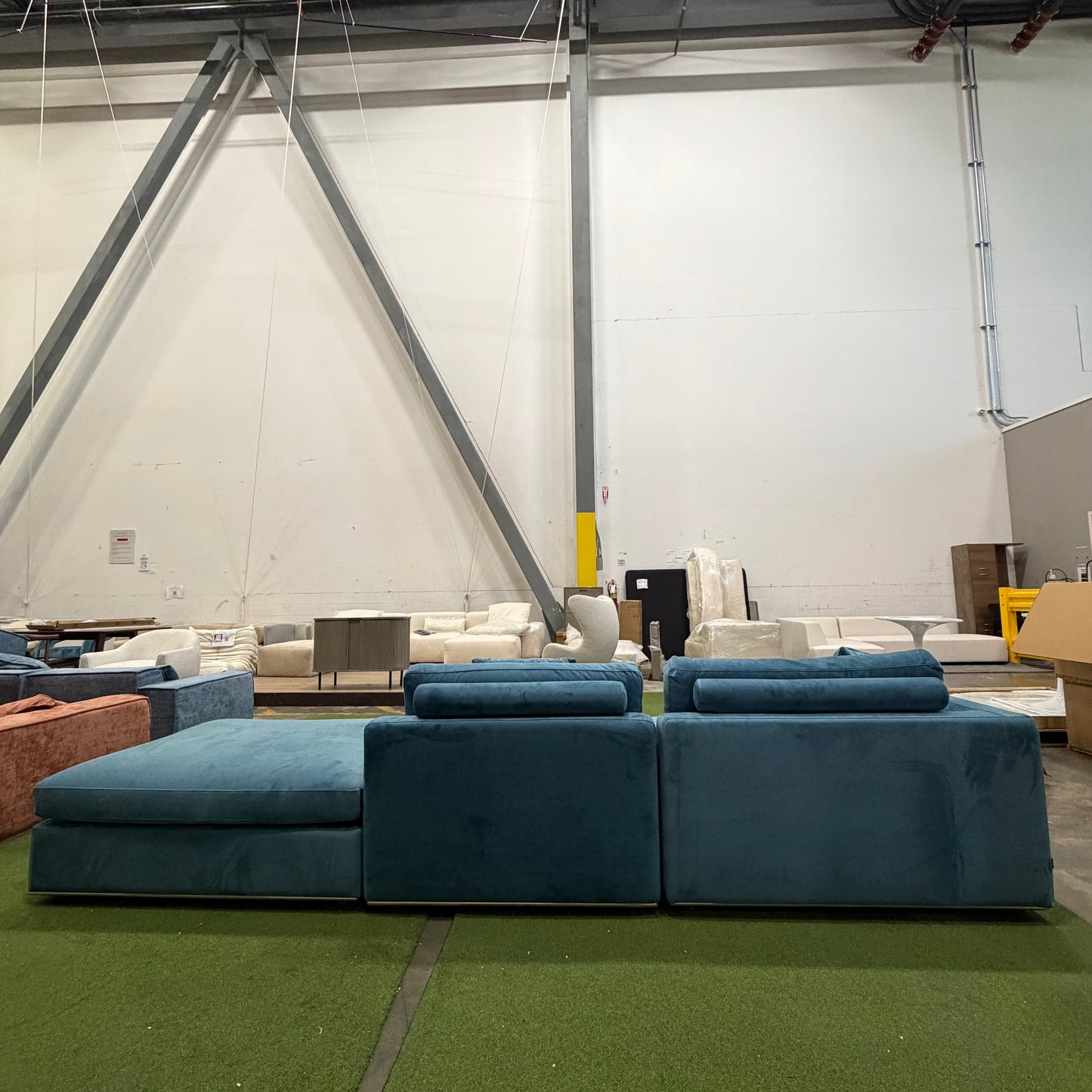 Milo Custom Open End Sofa - Plush Velvet: Solstice