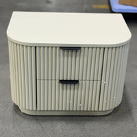 Athena Nightstand - Alabaster Matte Lacquer