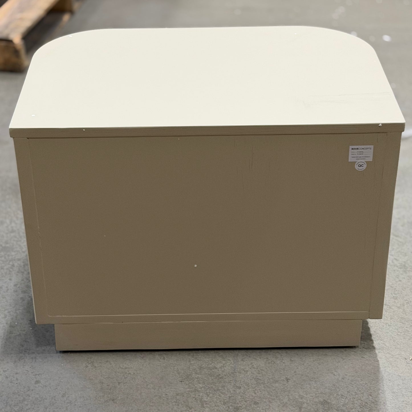 Athena Nightstand - Alabaster Matte Lacquer