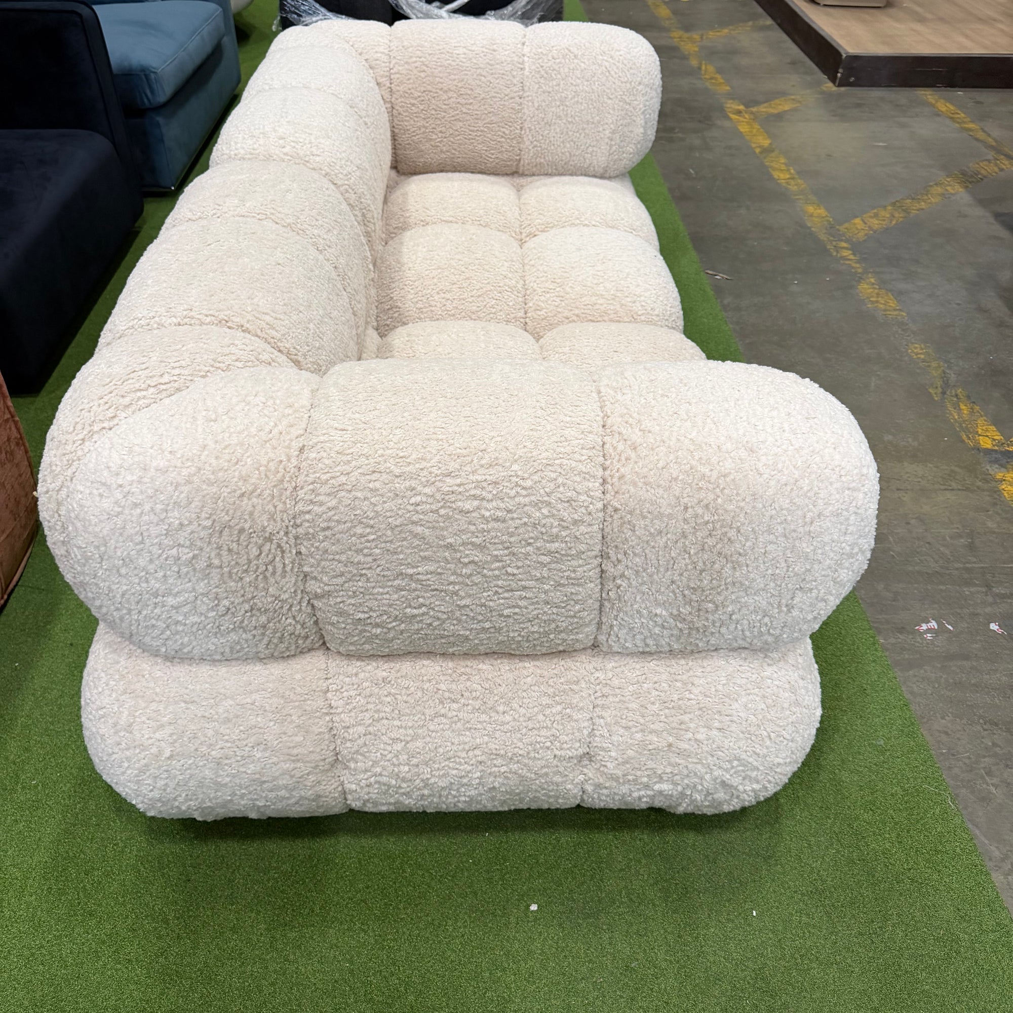 Belia Custom Loveseat - Shearling: Almond
