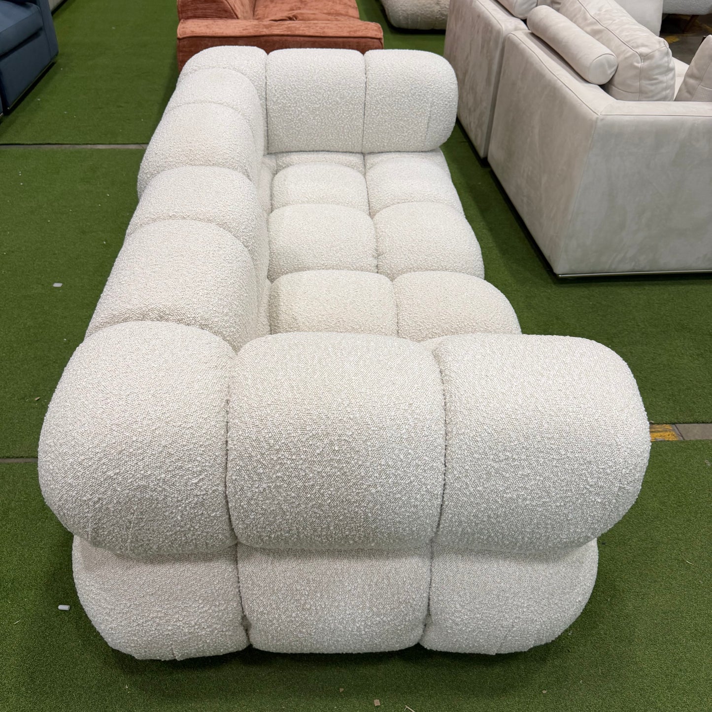 Belia Custom Loveseat - Chatou Bouclé: Pearl