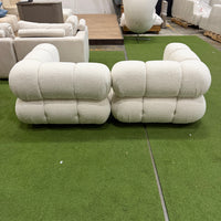 Belia Custom Loveseat - Chatou Bouclé: Pearl