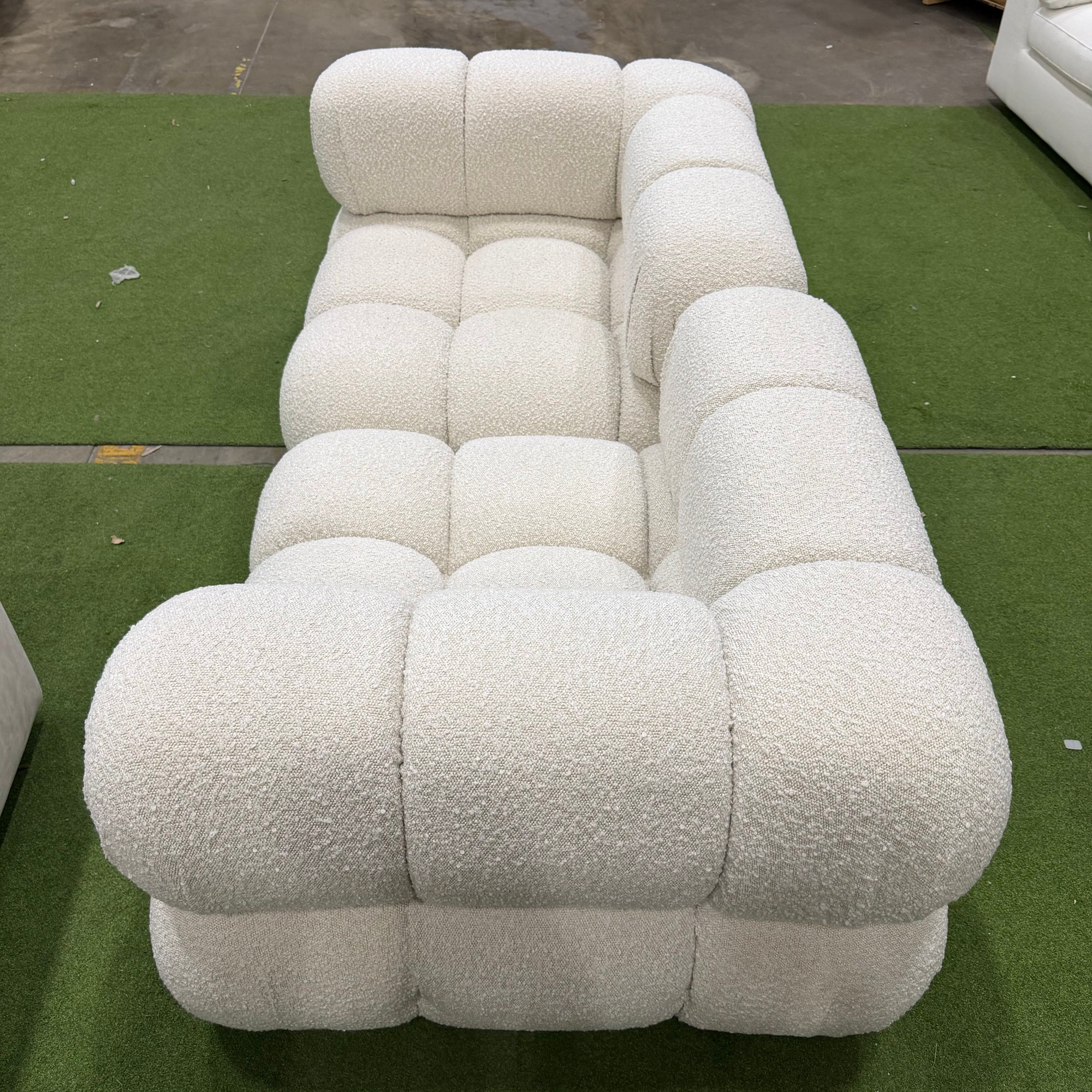 Belia Custom Loveseat - Chatou Bouclé: Pearl